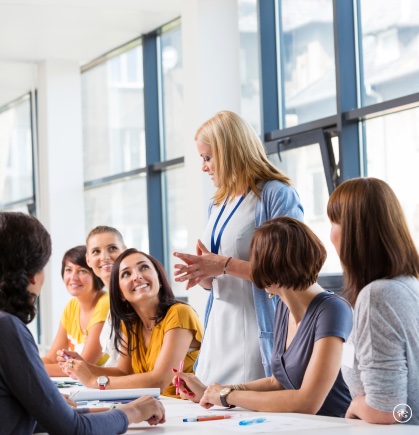 A facilitator leading an in-person workshop
